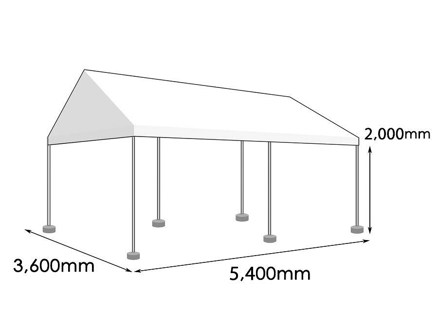 残りはこの一体になりました仮設テント　2間3間(3.6×5.4)